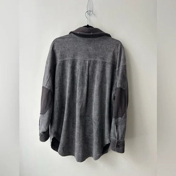 Free People Ruby Jacket Incense Gray Medium Oversized Slouchy Shacket - Picture 7 of 9